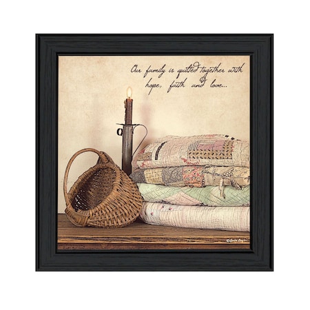 Homeroots Quilted Together 2 Black Framed Print Wall Art 407312