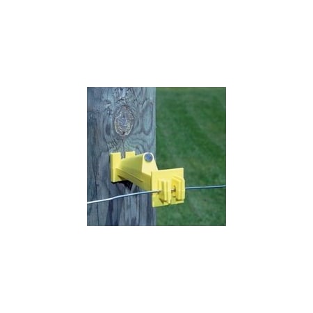 Zareba Nail-On Extender Insulator, 9 to 22 ga Fence Wire, Aluminum/Polywire/Steel, Polyethylene, Yellow IW5XNY-Z