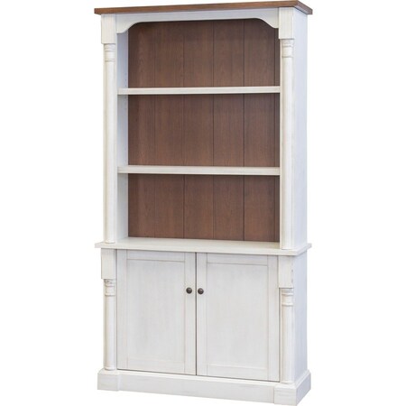 Martin Furniture Durham 3 Shelf Bookcase in Weathered White IMDU4278D