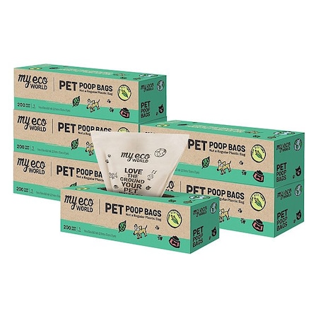 Myecoworld Pet Waste Bags, Gry, PK6 PSB-C-0200-6P