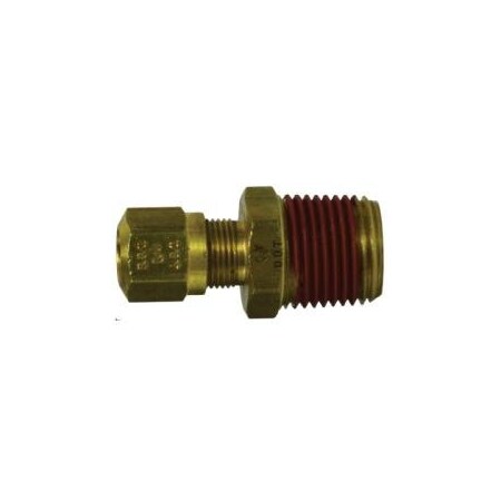 First Fitting & Fastener 1/4T X 1/4 MPT BRASS MALE DOT AIR BRAKE ADAPTER FOR NYLON TUBING 38074MID