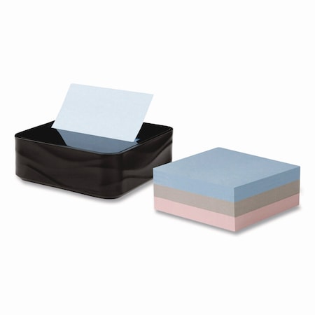 Post-It Wave Design Dispenser with Notes, For 3 x 3 Pads, Black WAVE-330-BKVP