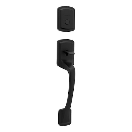 Kwikset Dummy Prague Exterior Handleset Matte Black Finish 819PGHLIP-514