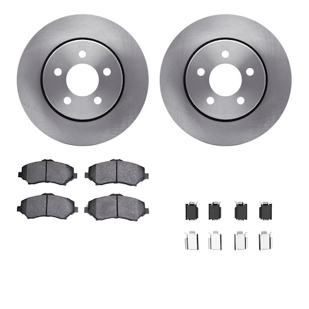 Dynamic Friction Co DFC Brake Rotor- Heavy Duty Brake Pad includes Hardware 6412-42079