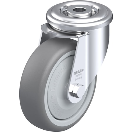 Blickle Kingpin Swivel Caster, TPR, 4", 240 lb. LER-TPA 102KF