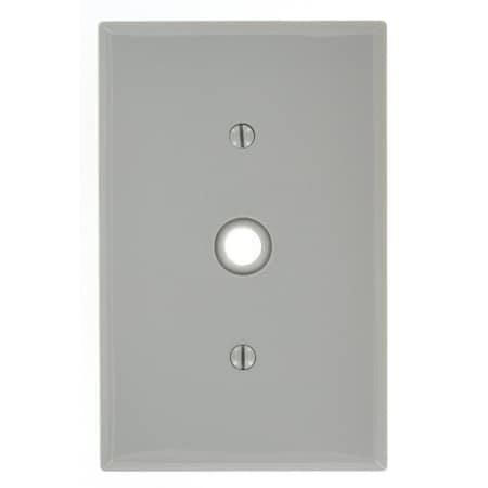 Leviton Telephone/Cable Wallplate, Midway Size, Gang 1, Gray PJ11-GY