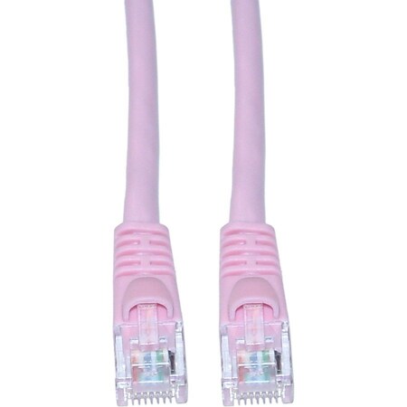 Cable Wholesale CableWholesale 10X8-07205 Cat6 Pink Ethernet Patch Cable  Snagless Molded Boot  5 foot 10X8-07205