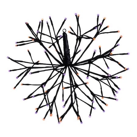Celebrations Orange/Purple 16 in. LED Prelit Shimmering Sphere 3D Halloween Decor 23-10004A