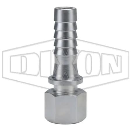 Dixon 3500 Nipple, 3/4 In, Fnpt x Hose Shank, Steel, Zinc Plated, Domestic 3554
