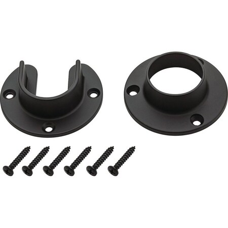 National Hardware V8600 Closet Flange Set, Zinc, Oil-Rubbed Bronze S822-081