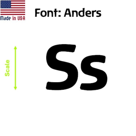Aacc Self-Adhesive Vinyl Letter: S, Scale: 4.5 in. Color: Black Font: Anders by AACC-Anders-US-Black-I4.5x1
