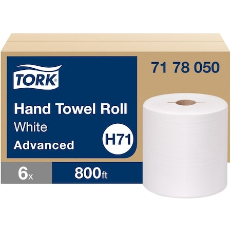 Tork Advanced Hardwound Paper Towels, 1 Ply, 960 Sheets, 800 ft, White 7178050