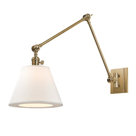 Hudson Valley Lighting Hillsdale 1 Light Wall Sconce 10 In. Aged Brass, vertical 6234-AGB