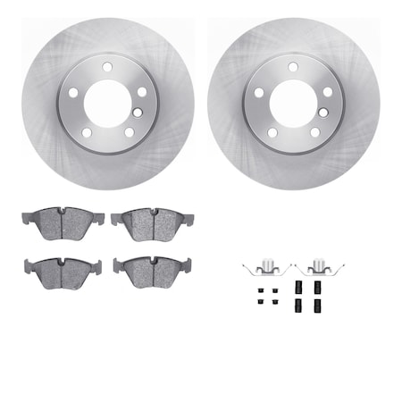 Dynamic Friction Co DFC Rotors with EURO 5000 Ceramic Brake Pads includes Hardware 6612-31259