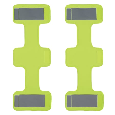 Ergodyne One Size Lime Universal Hi-Vis Seatbelt Cover, 2PK 8105