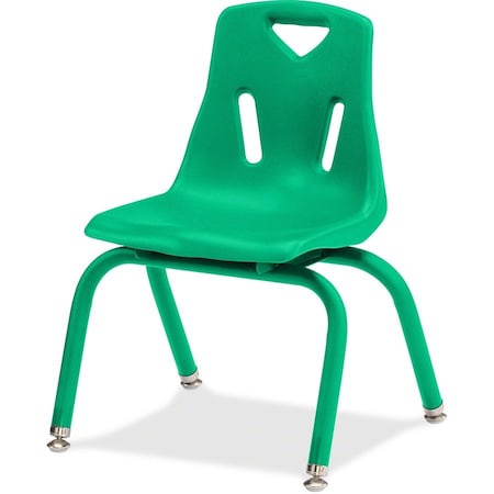 Jonti-Craft Berries Stacking Chair with Powder-Coated Legs, 16 in. Ht, Green 8126JC1119