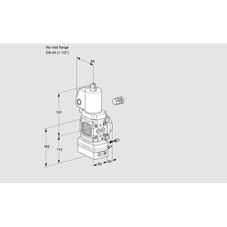 Honeywell Kromschroder VLV, SOLND, RTO REG, 40MM RP, VAG2 /40R/NQG KS88013092
