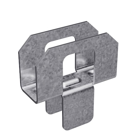 Simpson Strong-Tie PSCL Series PSCL 7/16-R50 Panel Sheathing Clip, 20 ga Thick Material, Steel, Galvanized 3021B