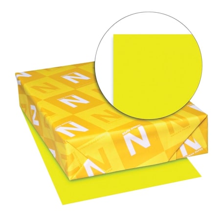 Neenah Paper 8.25 x 11 in. Astrobrights Premium Color Paper, Sunburst Yellow 500 Sheets 1495108