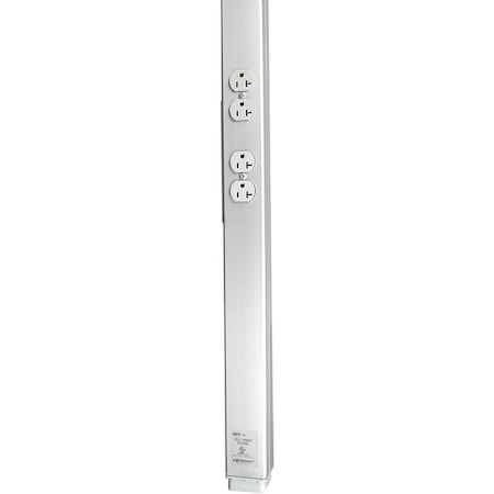 Wiremold Service Pole, 2-5/16in., Aluminum AMDTP-4