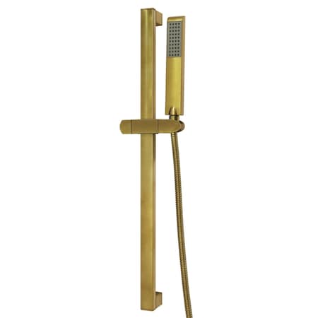 Kingston Brass 24" Stainless Steel Shower Slide Bar with Hand Shower and Holder, Brushed Brass KX2547