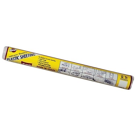 Warp Brothers Polyethylene Sheeting, 25 ft L, 10 ft W, Clear 12-4CH10