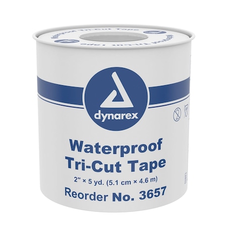 Dynarex Waterproof Tri-Cut Tape, 2"x5 Yards, 72PK 3657