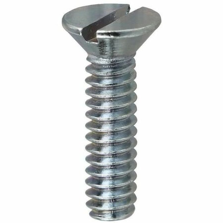 Dottie #10-24 x 1 in Slotted Flat Machine Screw, Zinc Plated Carbon Steel, 100 PK FM10241
