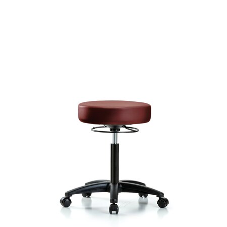 Blue Ridge Ergonomics Vinyl Stool, Med Bench, Casters, Taupe BR-VMBSO-RG-NF-RC-8815