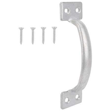 Prosource Door Pull, 1-3/4 in W, 6-1/2 in D, 1-1/2 in H, Steel, Galvanized 20912MGB-PS