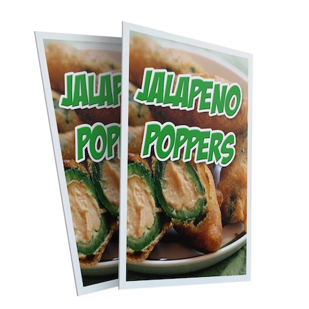 Signmission Jalapeno Poppers, Plastic Signs Only 24 Inch x 36 Inch, Corrugated Plastic, 2PK CSB-2436-2PACK-Jalapeno Poppers