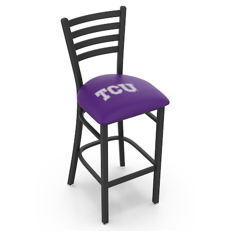 Holland Bar Stool Co 25" Blk Wrinkle TCU Stationary Counter Stool, Ladder Back L00425TexChr