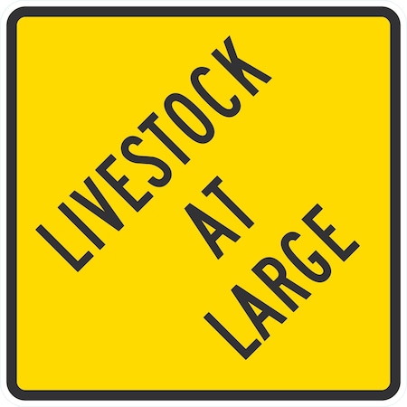 Lyle Livestock At Large, 24x24, Engineer Grade, Yellow G-12797-EG_24x24