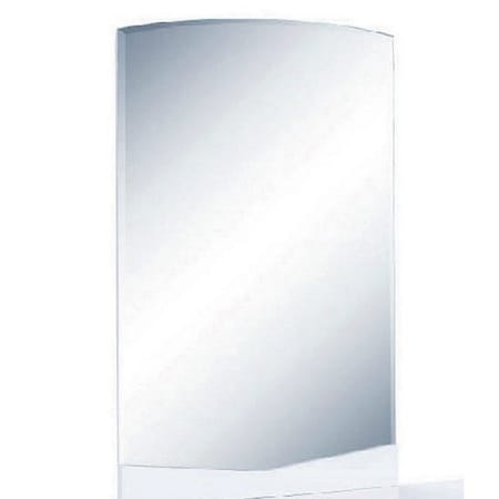 Homeroots 43" White Dresser Mount Frameless Bathroom Vanity Mirror 329632