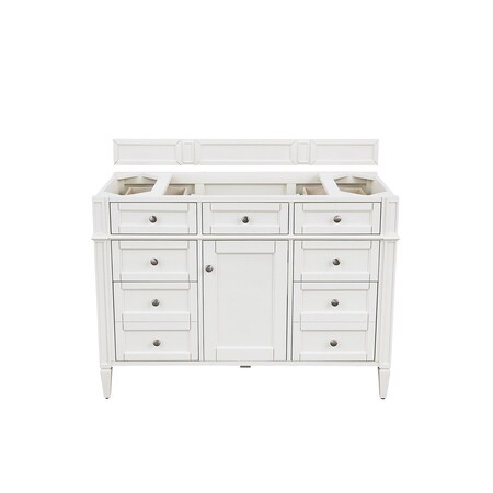 James Martin Vanities Vanity, without top, Bright White, 47.8 in W x 22.9 in D, 655-V48-M-BW
