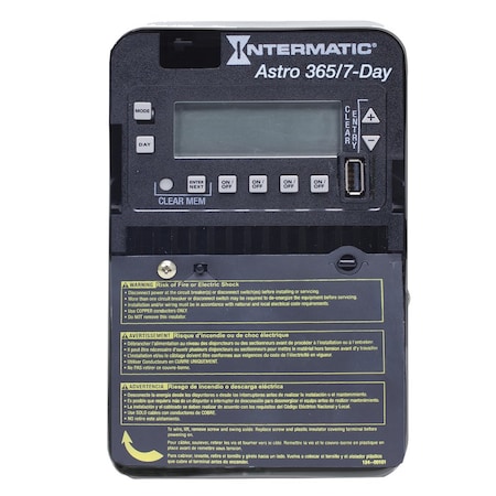 Intermatic Astronomic 7-Day Electronic Control, 120-277V, 4-SPST/2-DPST, Metal Enclosure ET2845C