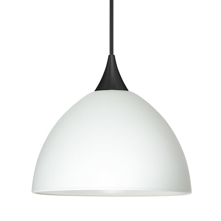 Besa Lighting Besa Brella Pendant, White, Black Finish, 1x 5W LED 1XT-467907-LED-BK