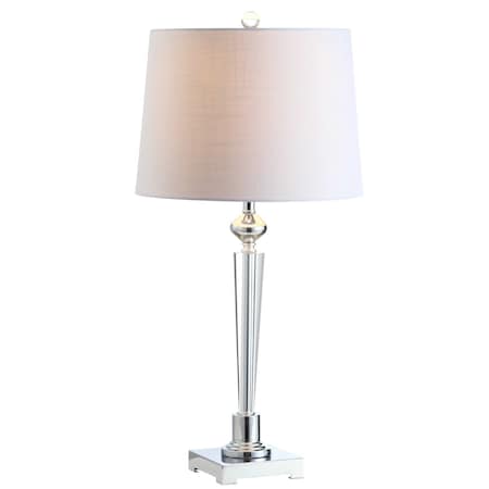 Jonathan Y Foster 28.25" Crystal LED Table Lamp, Clear/Chrome JYL2051A