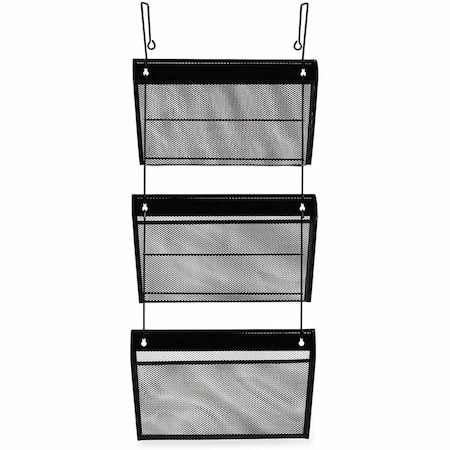 Universal One Mesh Three-Pack Wall Files with Hanger, Letter, Black UNV20011***