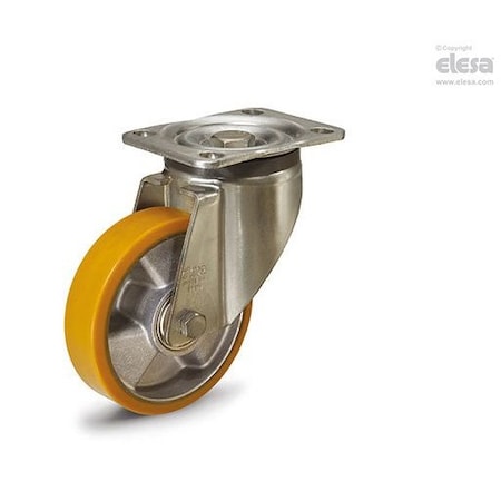 Elesa 451706 Medium-heavy duty castors Mould-on polyurethane coating plate bracket 451706