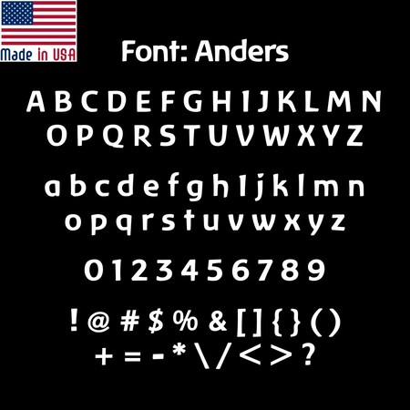 Aacc Self-Adhesive Vinyl Letter: L, Scale: 9 cm. Color: White Font: Anders by, 8PK AACC-Anders-UL-White-M9x8