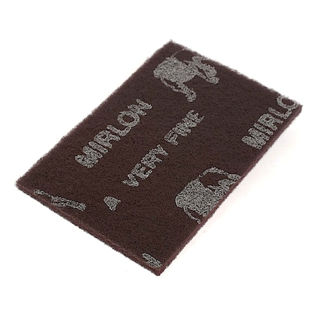 Mirka Abrasives Mirlon 18 Series Non-Woven Scuff Pad, 6 in W x 9 in L, 360 Grit, Very Fine Grade, Maroon 18-111-447