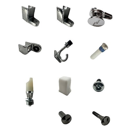 Hadrian DoorSaddleTypeHingeKit, Zamac, Chrome 601001