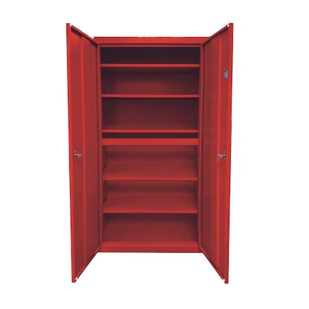 Steel Cabinets Usa Storage Cabinet, 78 in H, 36 in W, Signal Red, 5 Shelves UA-361878-5-R