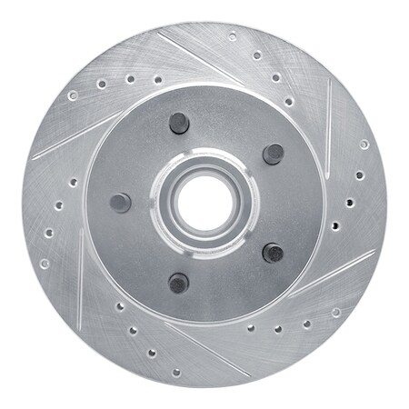 Dynamic Friction Co DFC Brake Rotor - Drilled and Slotted - Silver 631-48022R