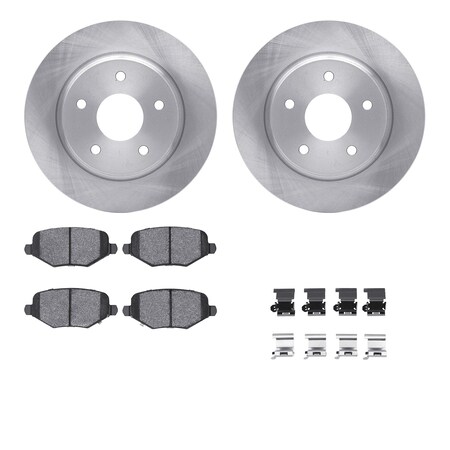 Dynamic Friction Co DFC Brake Rotor with 5000 Brake Pads and Hardware Kit 6512-40478
