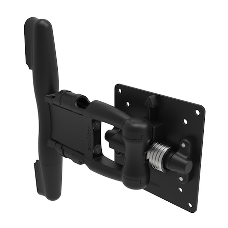 Southco Monitor Mount, Tilt & Swivel, Single Arm, Aluminum Alloy, Powder Coat, Black AV-D30-15A102-50
