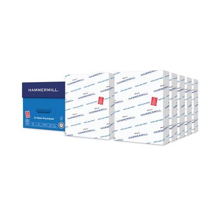 Hammermill Copy Plus Print Paper, 92 Bright, 3-Hole, 20 lb Bond Weight, 8.5 x 11, White, 500 Sheets Per Ream, 10 PK HAM105031CT