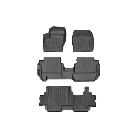 Weathertech Black, Front, rear, and rear Floorliners 4416081-44599-2-3