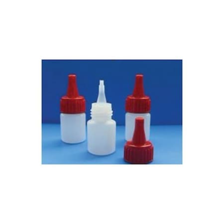 Jorgensen Laboratories Boston Round Bottle w/Yorker Cap, 180mL, 100PK J1204EB